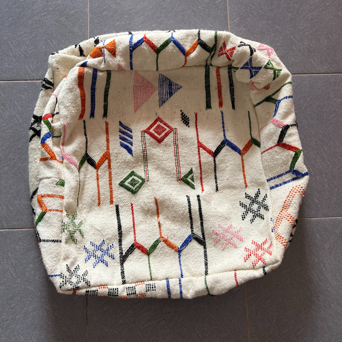 DecorBites™ Moroccan Handmade Traditional Pouf 60cm X 60cm X 20cm