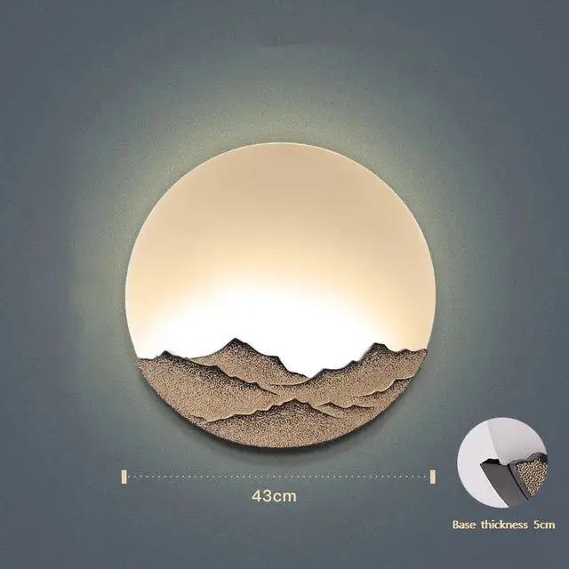Mountain landscape led wall light for bedroom led wall