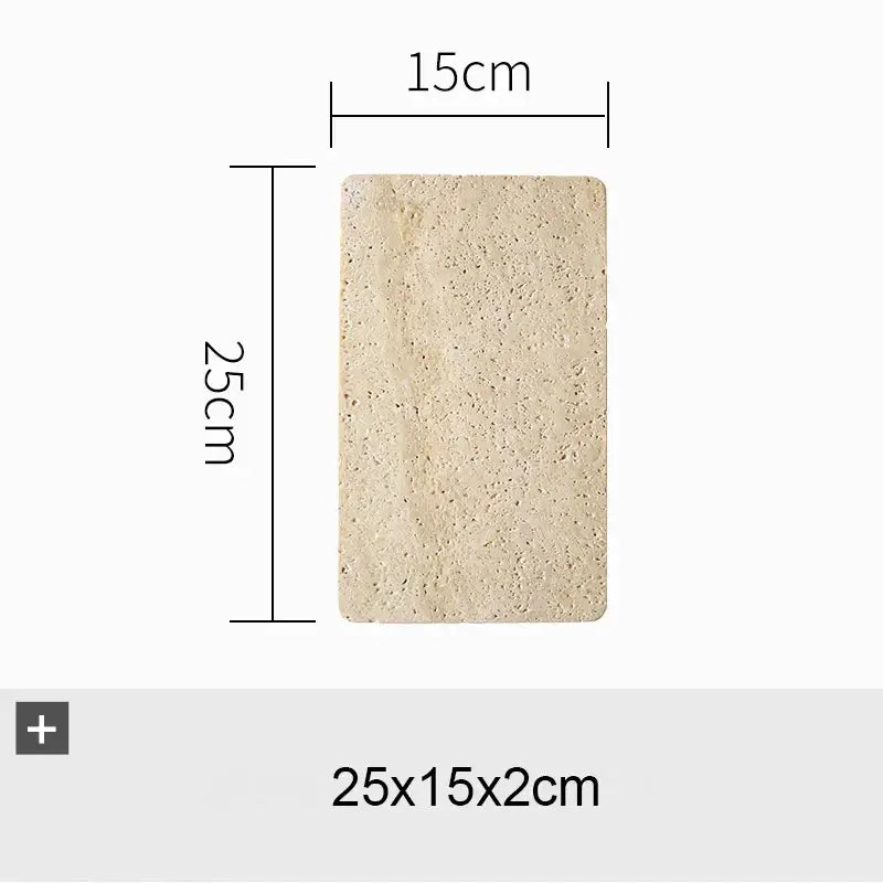 Natural beige travertine marble plate kitchen and bathroom tray