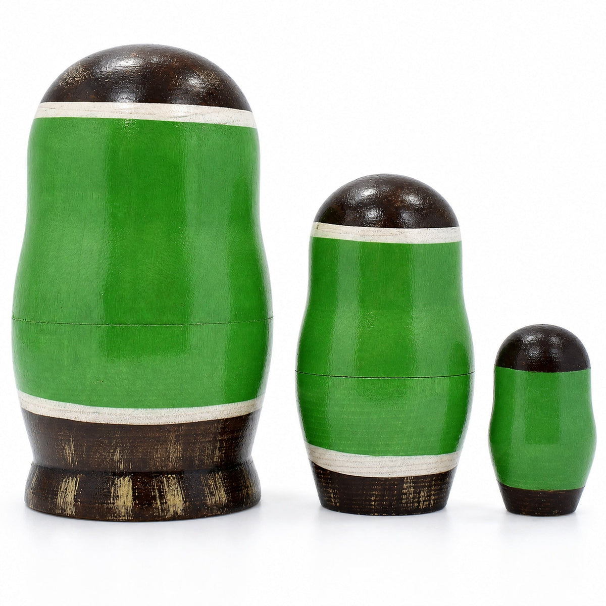 Set of 3 Hedgehogs with Apples Wooden Nesting Dolls 4 Inches