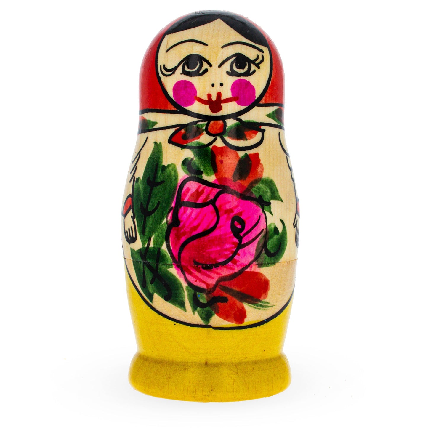 Set of 4 Semyonov Traditional Wooden Nesting Dolls 4 Inches