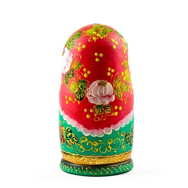 5 Girls with Basket Flowers Nesting Dolls 6.5 Inches