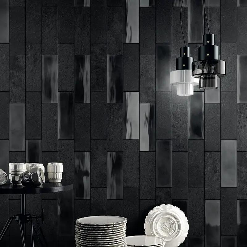 Nero Esercito Glazed Ceramic Wall Decos 4x12