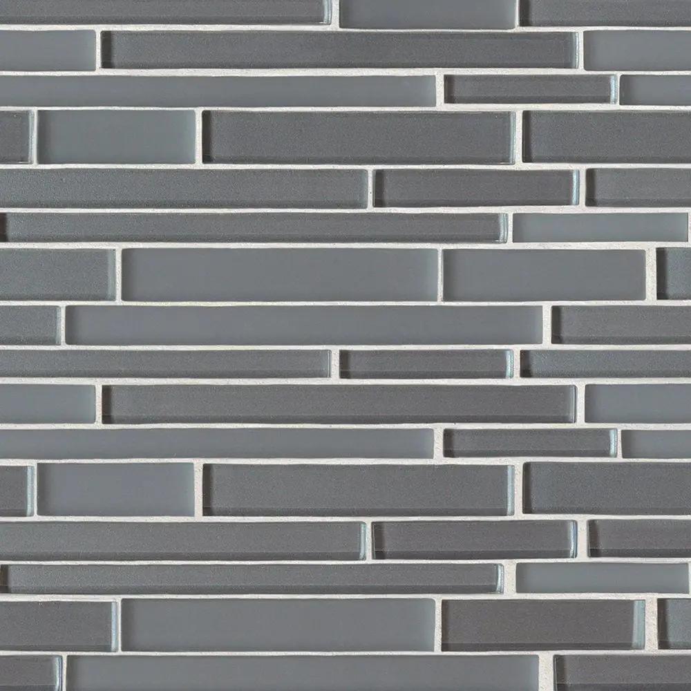 Nichel Gloss/matte Interlocking Slides Glass Mosaics 12x12