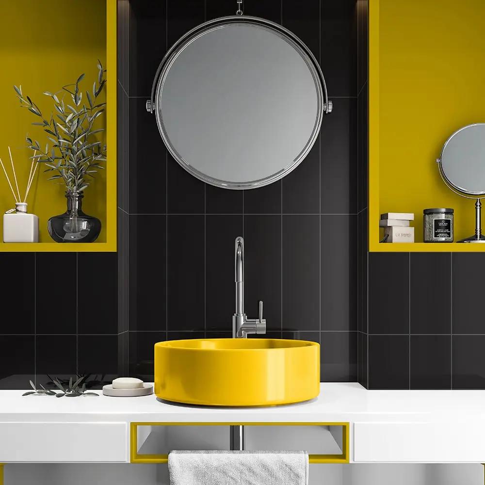Noir Matte Subway Ceramic Tiles 4x12