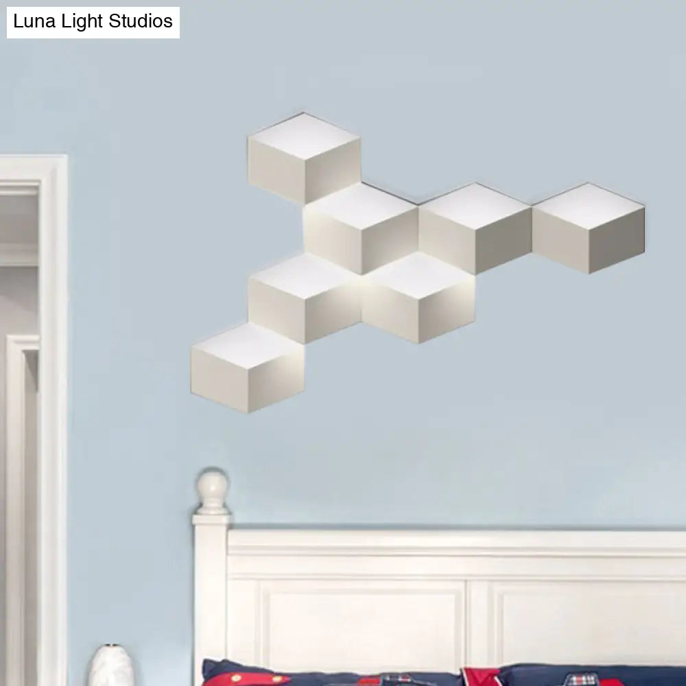 DecorBites™ Nordic Style LED Wall Lamp - White Geometric Design Light Fixture for Living Room