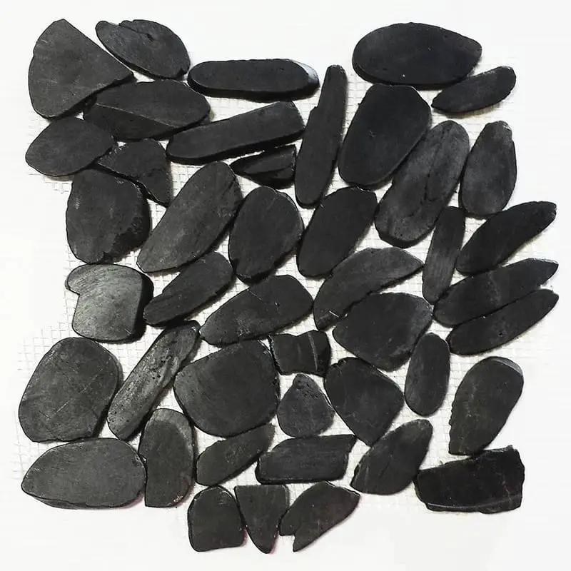 Obsidian Natural Pebble Mosaics 12x12