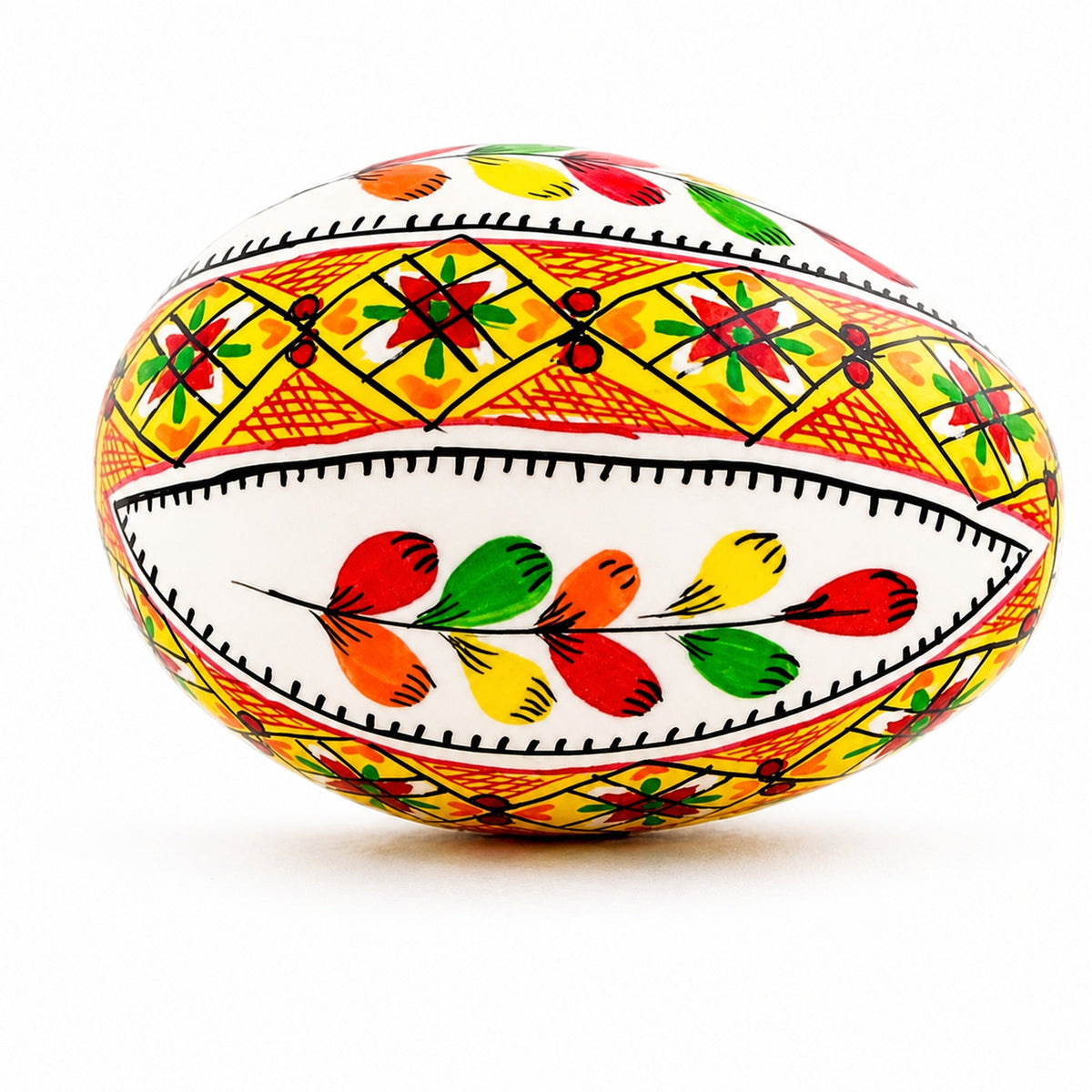 Willow Ukrainian Hand Painted Wooden Easter Egg
