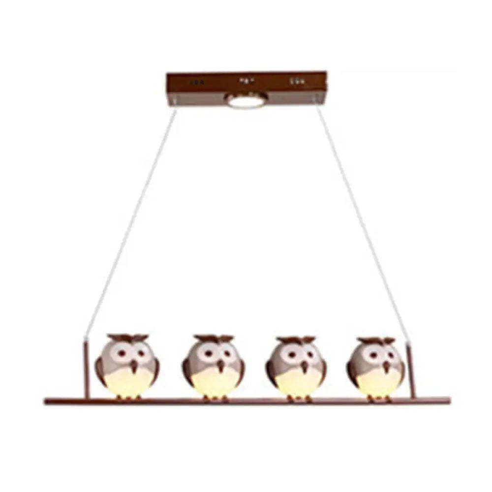 DecorBites™ Owl Metal Pendant Light: Animal Chandelier for Living Room & Child Bedroom
