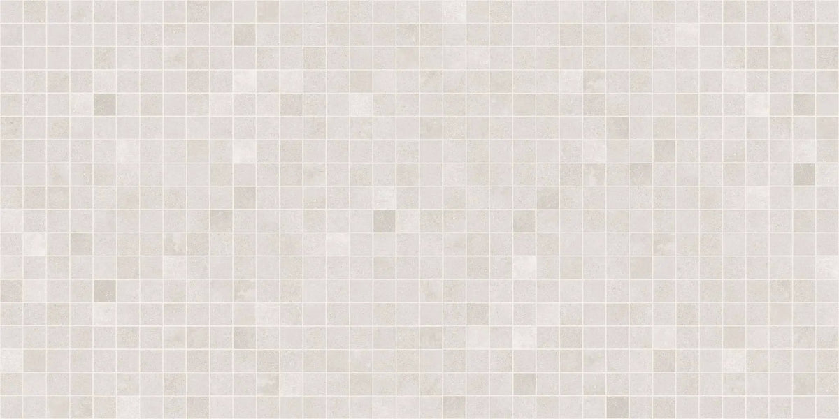 Made.in Freedom White Mosaic A Concrete Look Porcelain Mosaics 12x12