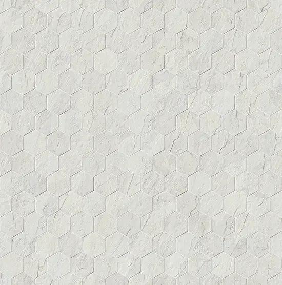 Essence Montauk White Mosaic D Slate Look Porcelain Tiles 12x12