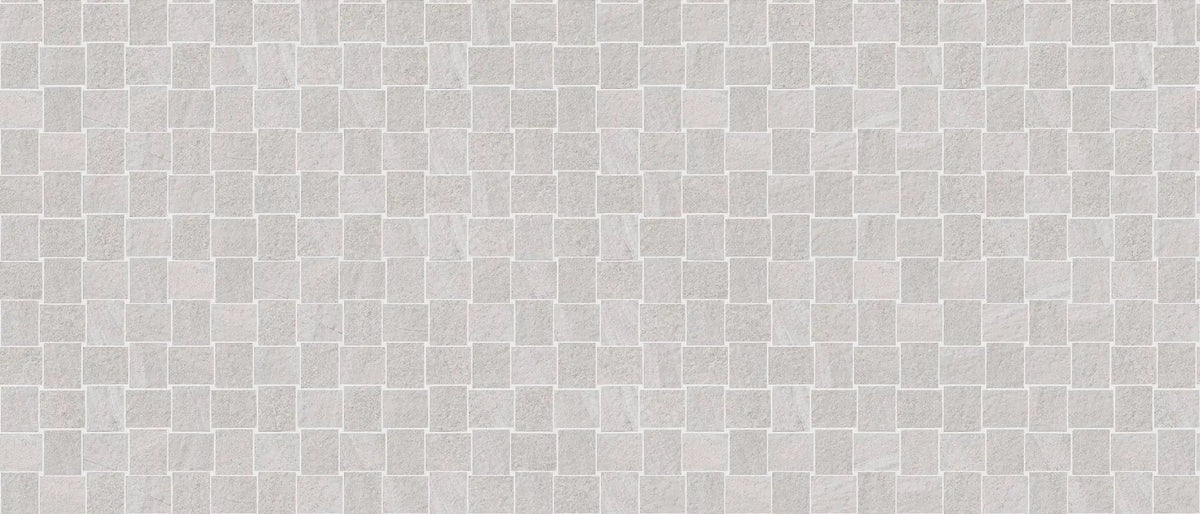 Milestone North White Mosaic B Stone Look Porcelain Mosaics 12x12