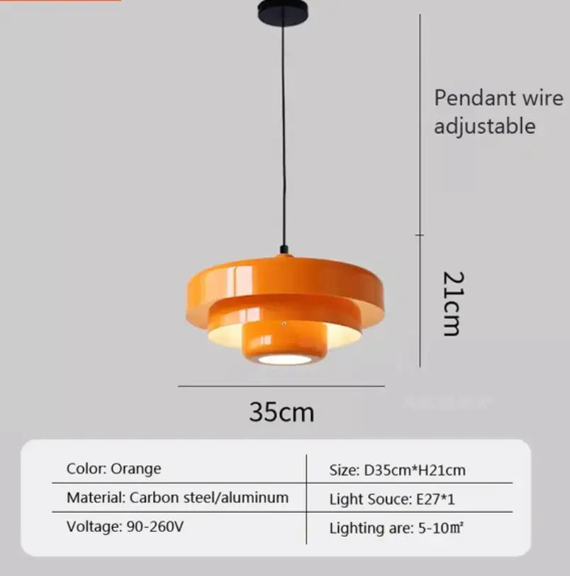 Bauhaus three tier retro pendant lamp for dining room