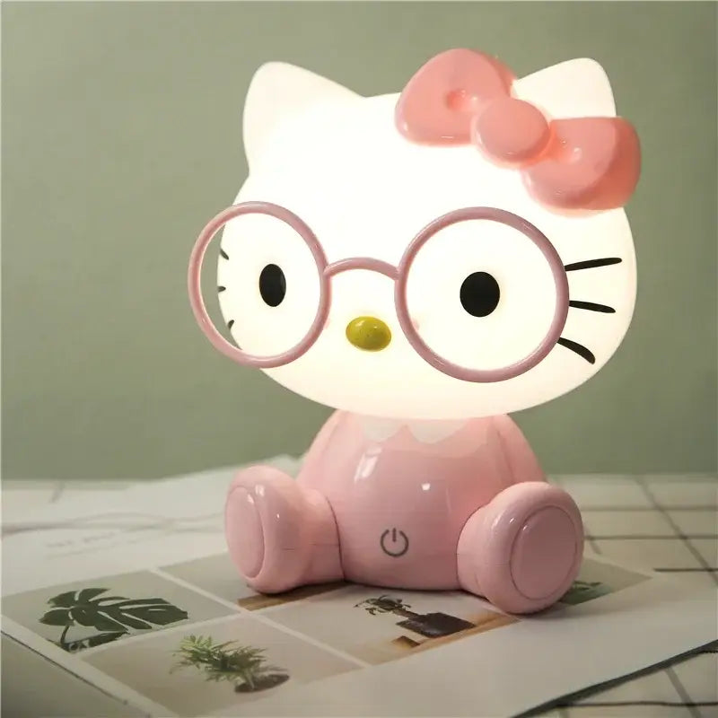 Pink & red cartoon animal night light bedroom table lamp