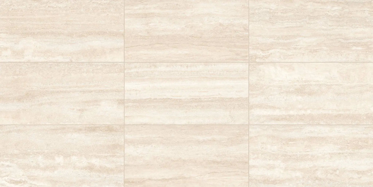 Pisa Beige Travertine Look Porcelain Tiles 12x24