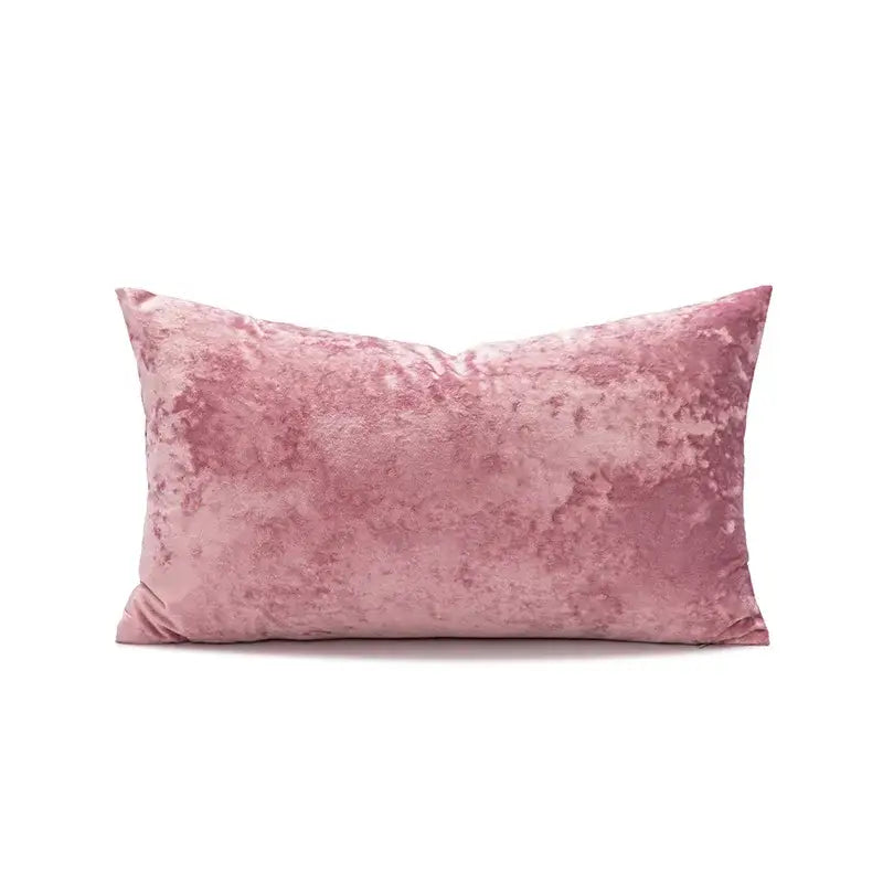 Plush dark grain velvet pillow cover living room decor