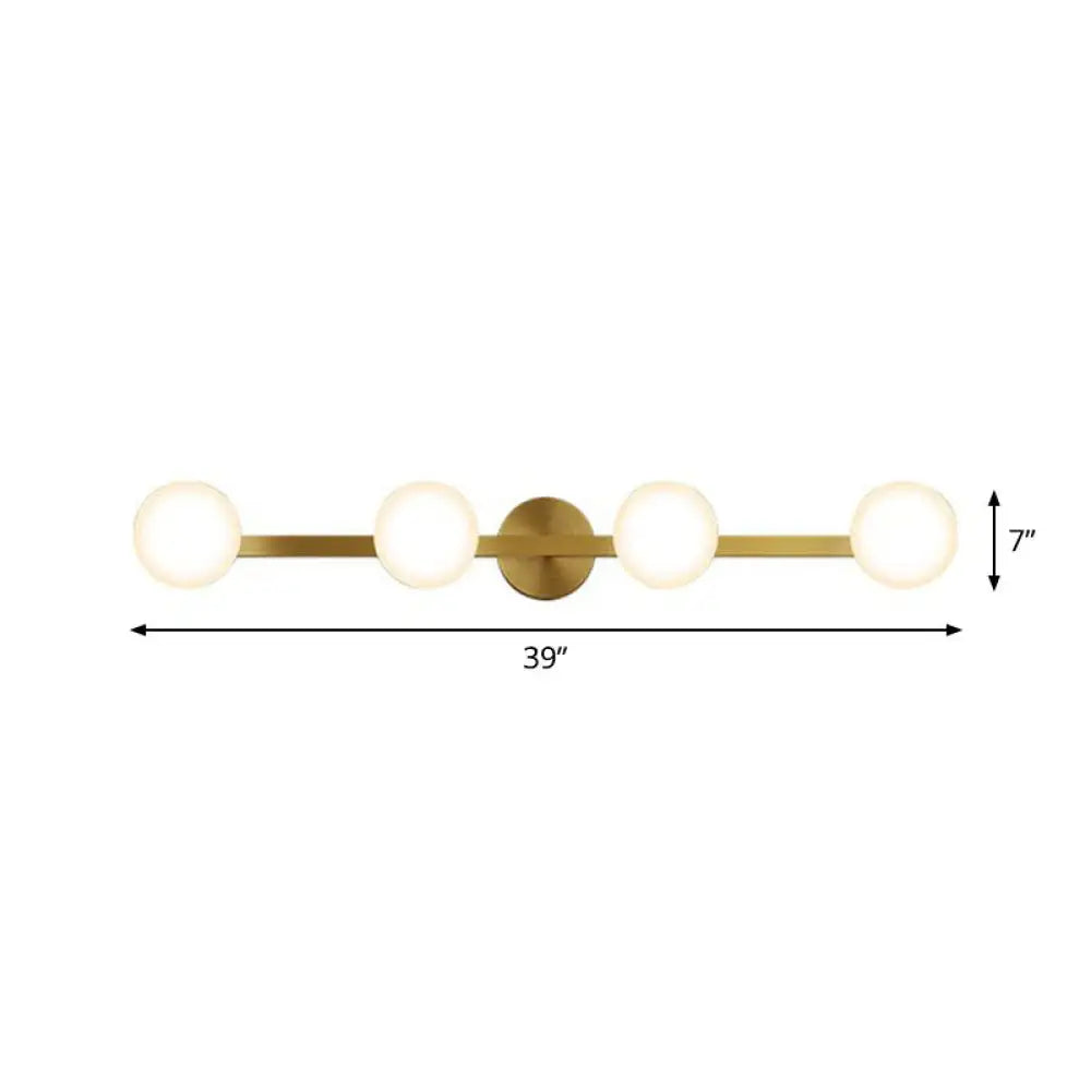 DecorBites™ Postmodern Gold Glass Modo Vanity Wall Mount Lamp - Perfect for Bathrooms