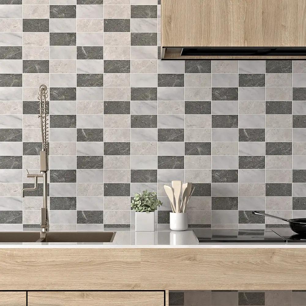 Praha Honed Subway On Mesh Marble Mosaics 8 1/2x16 3/4