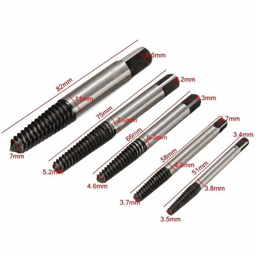 Professional alloy steel extractor drill bit set garage tool