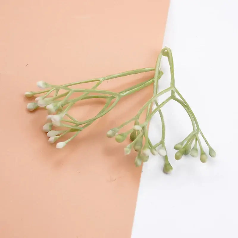 Purple & green 10pcs plastic grass artificial plants living room decor