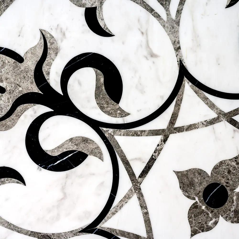 Rafeal Multi Finish Round Marble Medallions 36x36