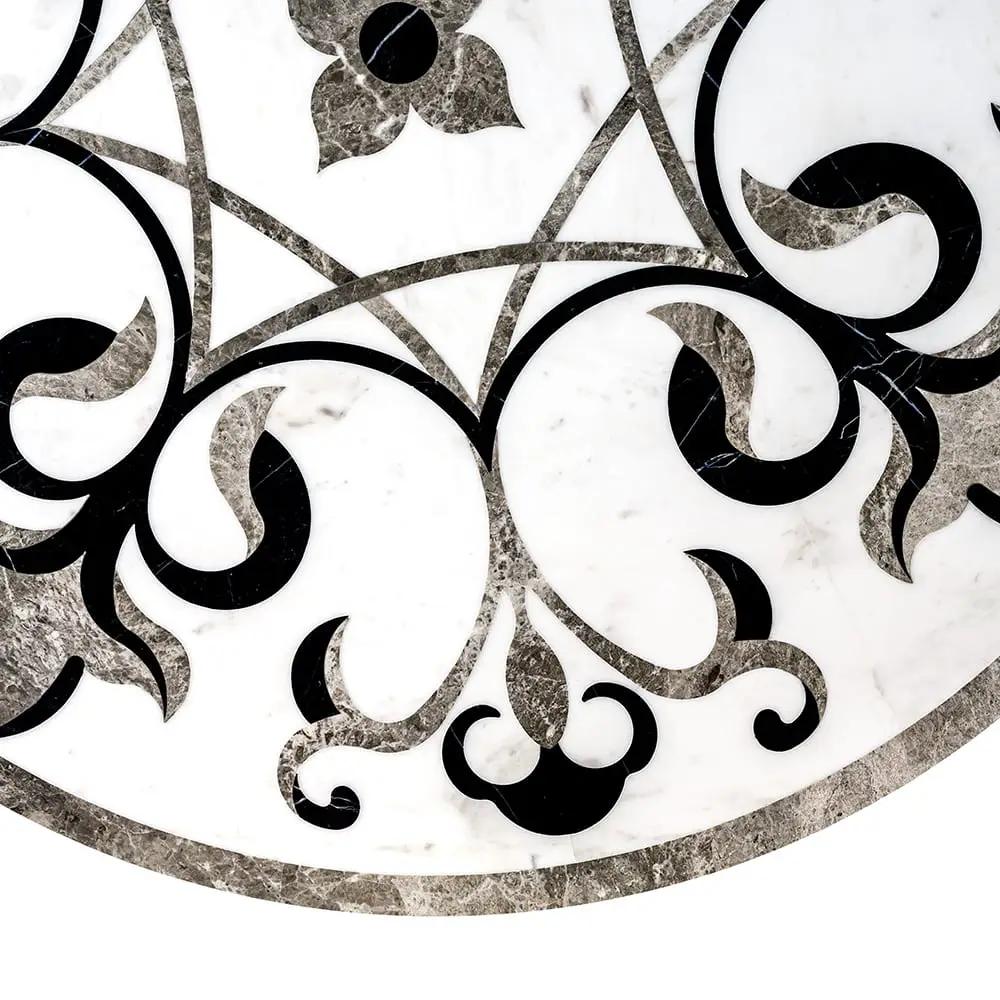 Rafeal Multi Finish Round Marble Medallions 48x48