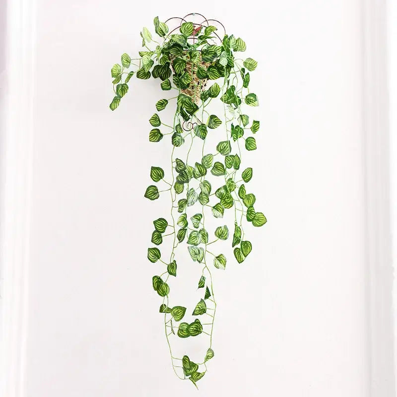 Realistic green artificial ivy bar hanging basket – living room decor