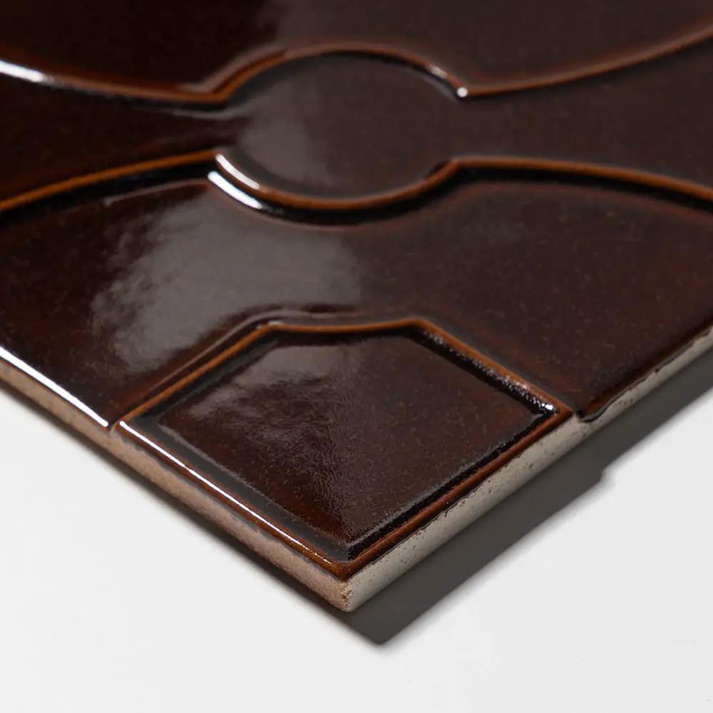 Lafonia Rich Cinnamon Glossy Ceramic Accent Tiles 8x8