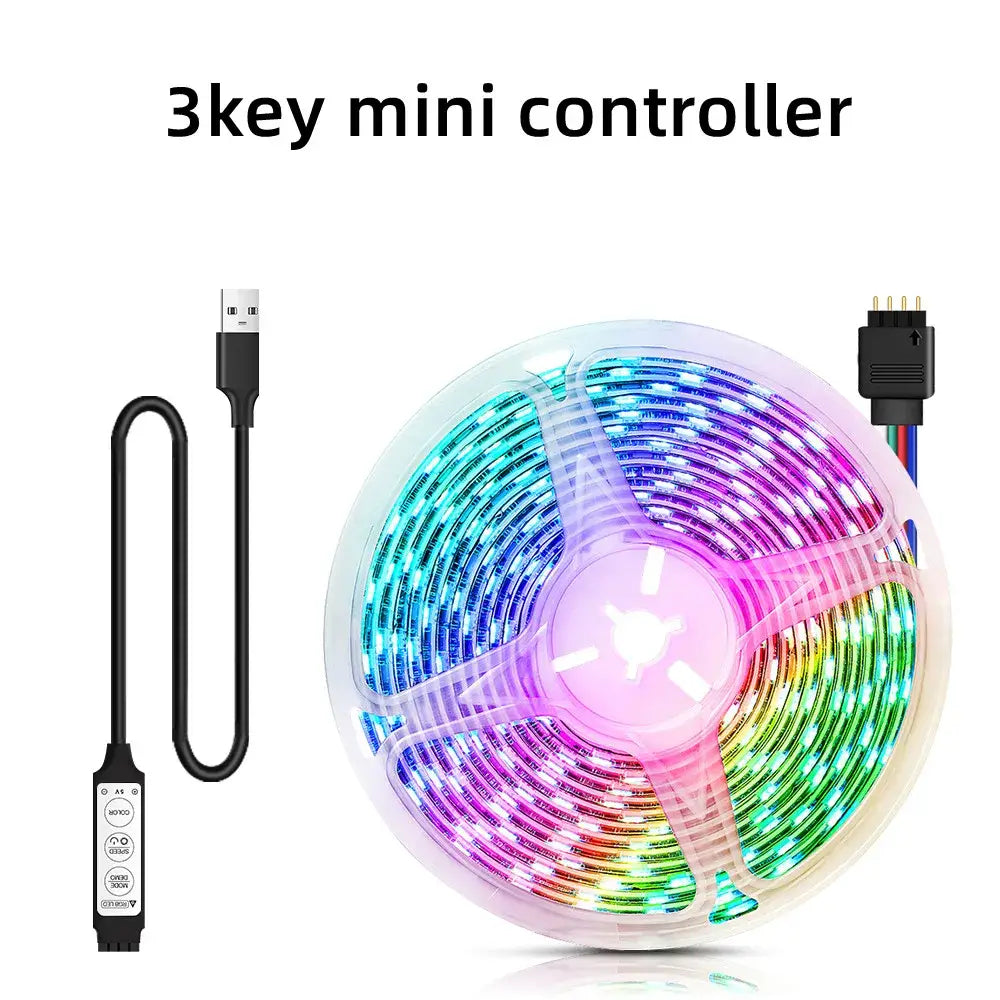 Rgb bluetooth led strip lights bedroom usb app control black & blue