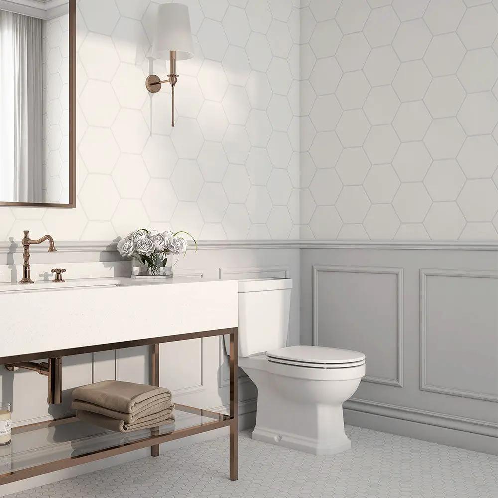 Roca Flow White Matte Ceramic Tiles 8x9