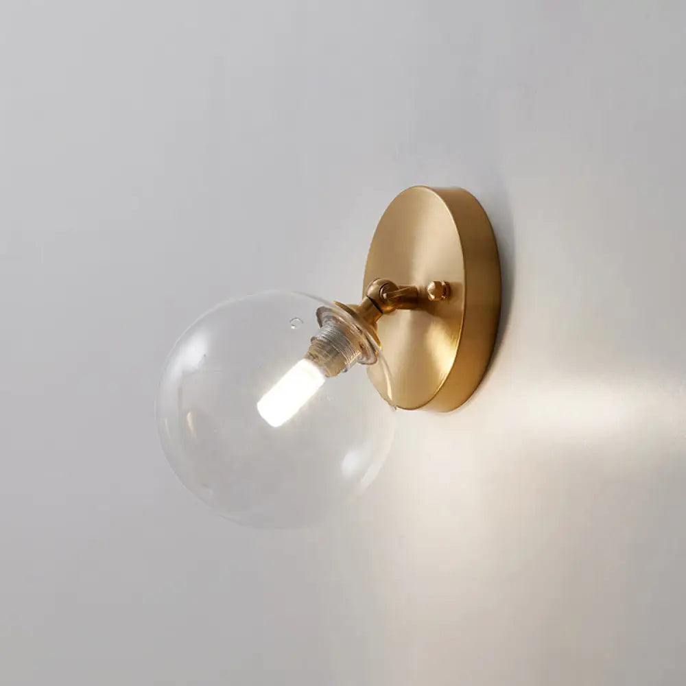 DecorBites™ Rotatable Glass Wall Sconce - Small and Stylish Postmodern Brass Light