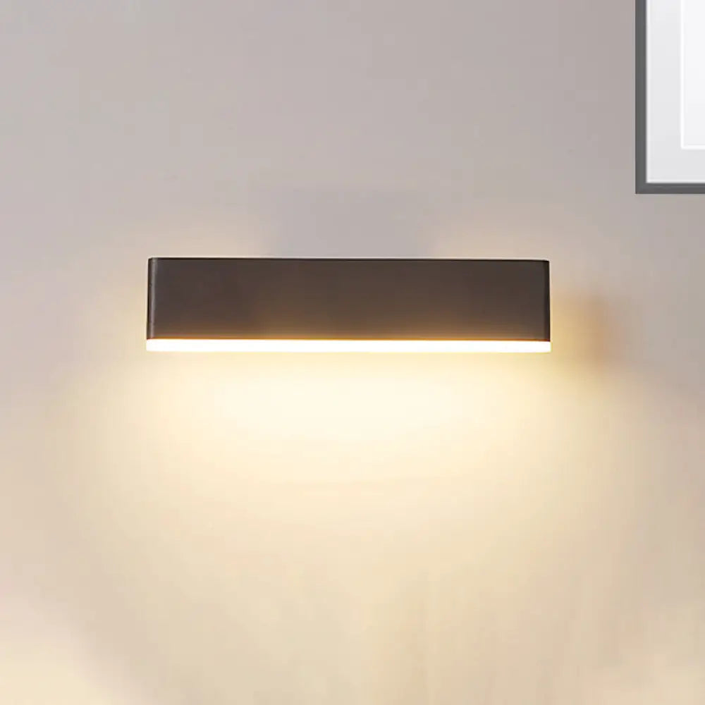 DecorBites™ Rotatable Metal Rectangular Sconce LED Wall Lamp for Bedside, Contemporary Lighting in Coffee/White with Warm/White Light