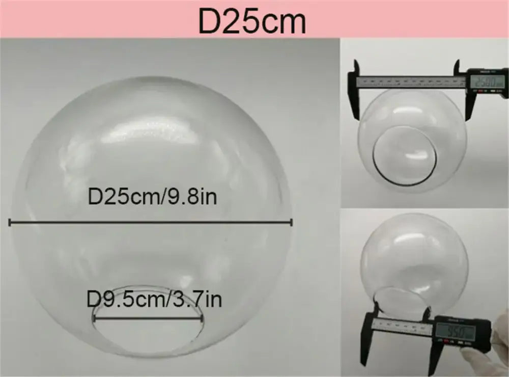 Round clear glass lamp shade replacement living room fishbowl cover