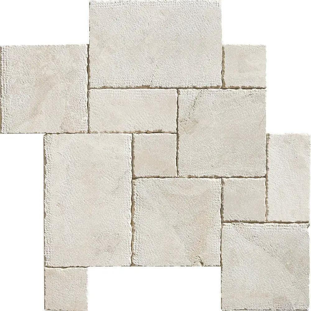Royal Beige Reclaimed Marble Pavers Ashlar Pattern