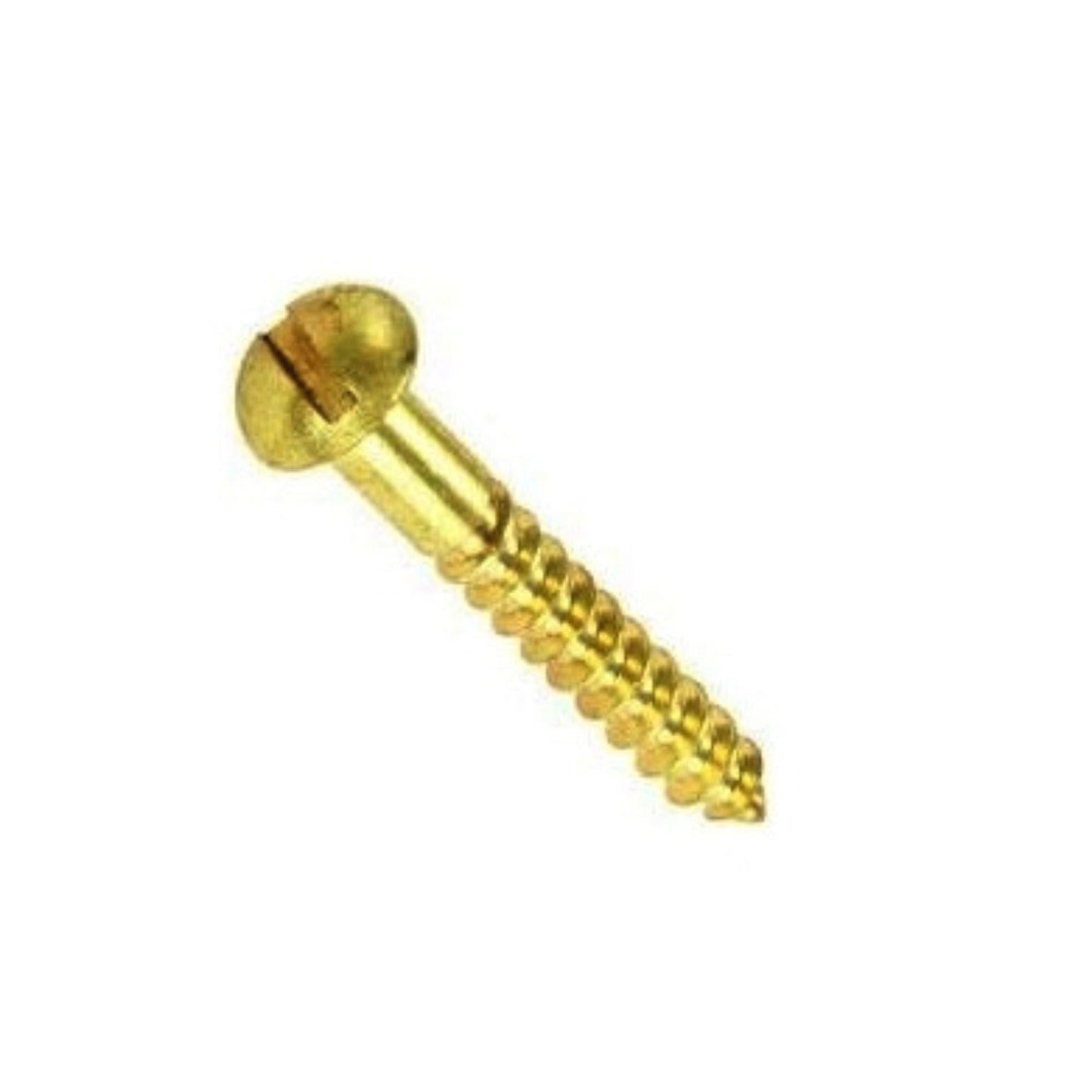 Slotted Round Head Brass Wood Screws - #2 x 1/2" Durable and Versatile, Sold by the Dozen