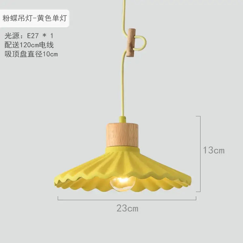 Scalloped pastel led pendant lights for dining room
