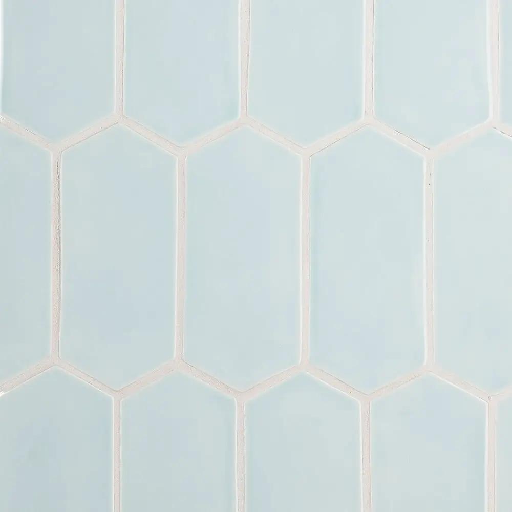 Seafoam Glossy Picket Ceramic Tiles 3x6