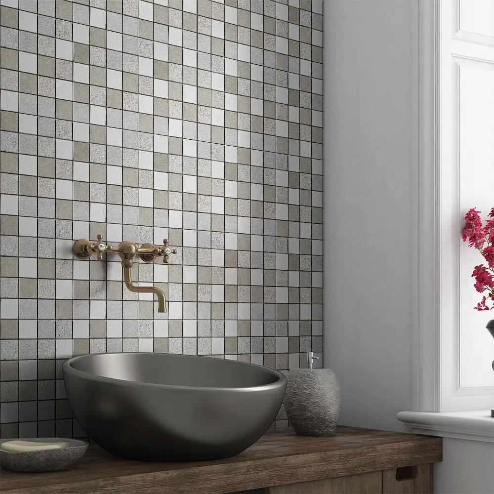 Seagrass&paris Textured 2x2 Limestone Mosaics 12x12