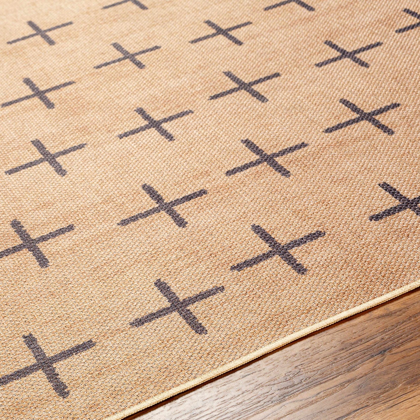 Haimi Black Washable Jutely Rug