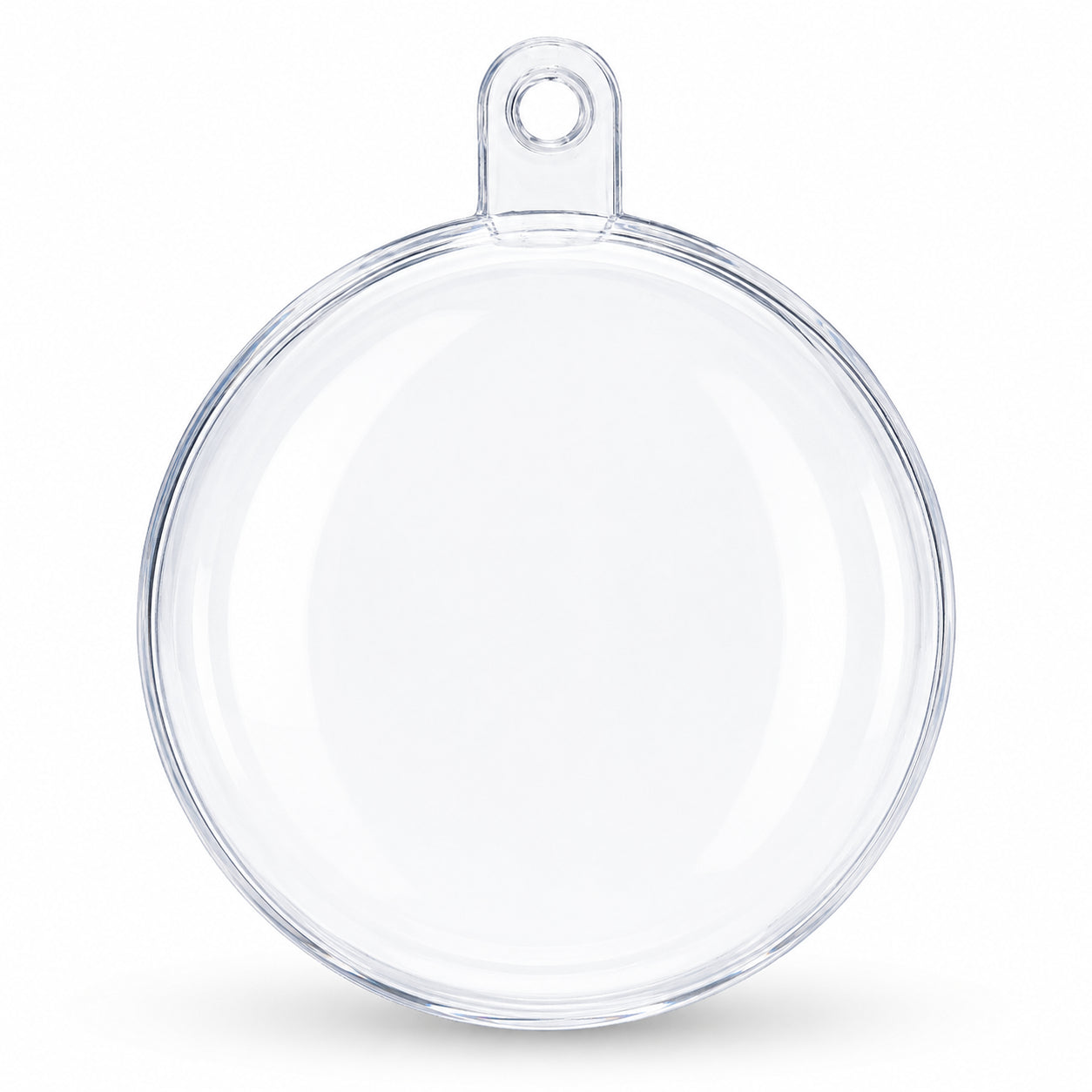 Set of 6 Mini Clear Plastic Ball Ornaments 1.92 Inches (49 mm)