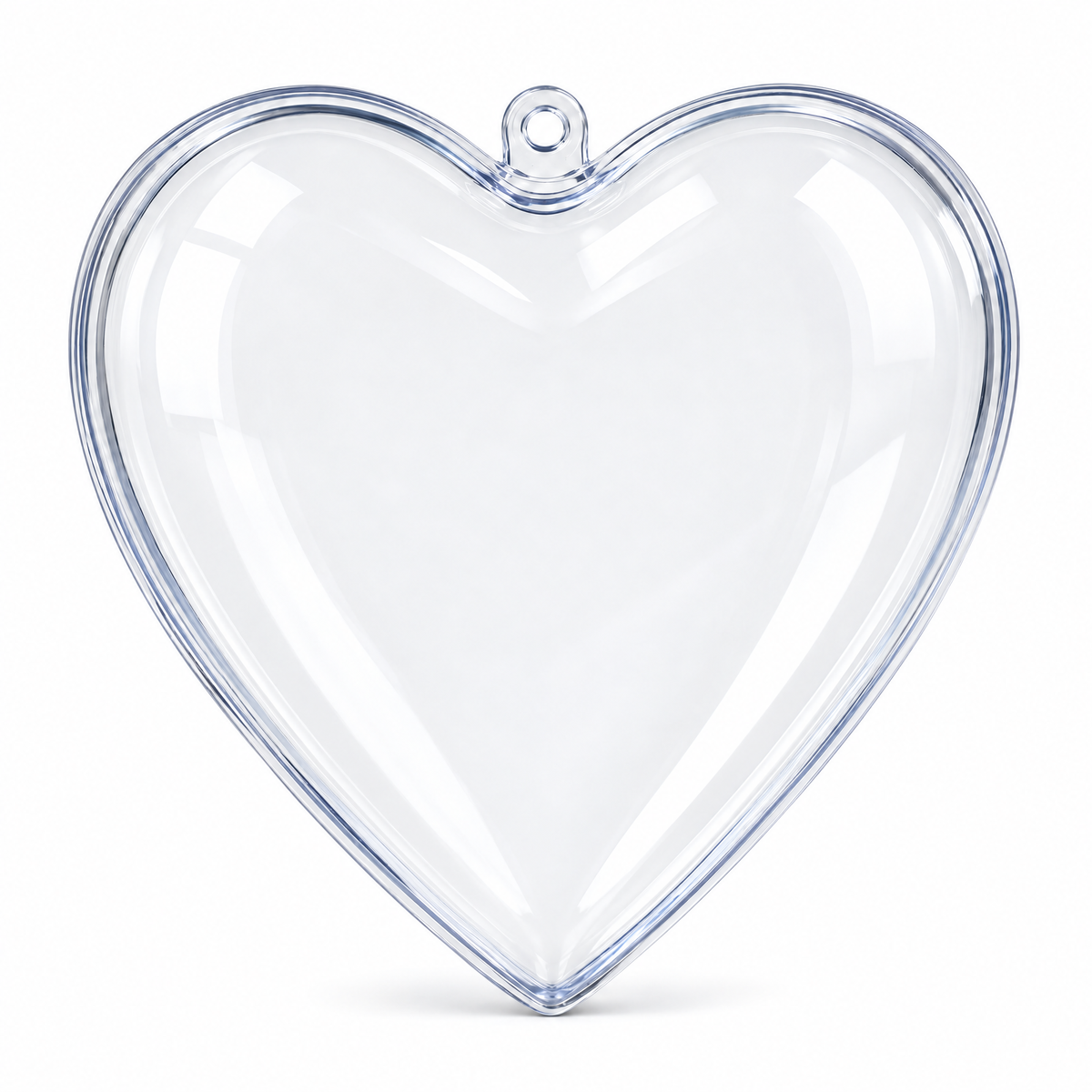 Set of 3 Clear Plastic Hearts Ornaments 2.45 Inches (62 mm)
