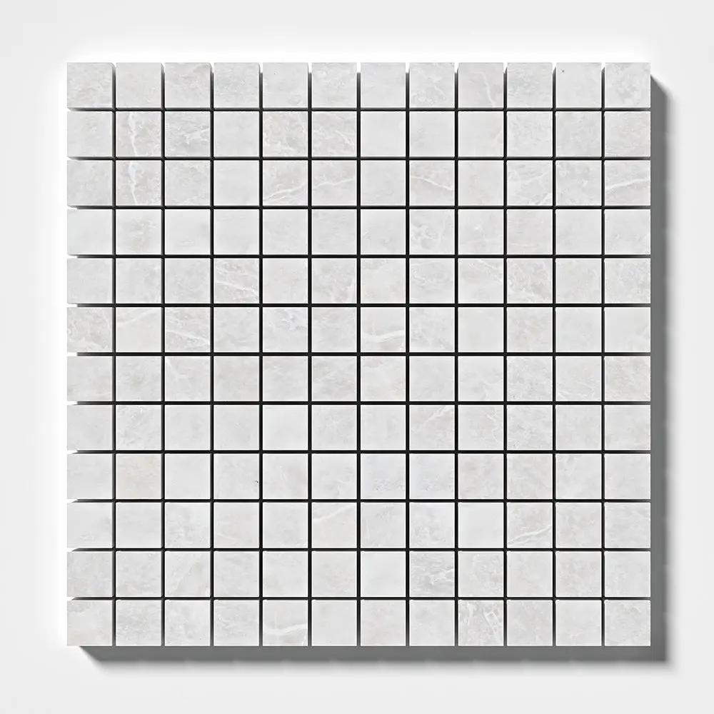 Siberian White Honed 1x1 Marble Mosaics 12x12