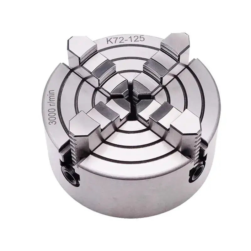 Silver 4 jaw lathe chuck workshop metal scroll tool