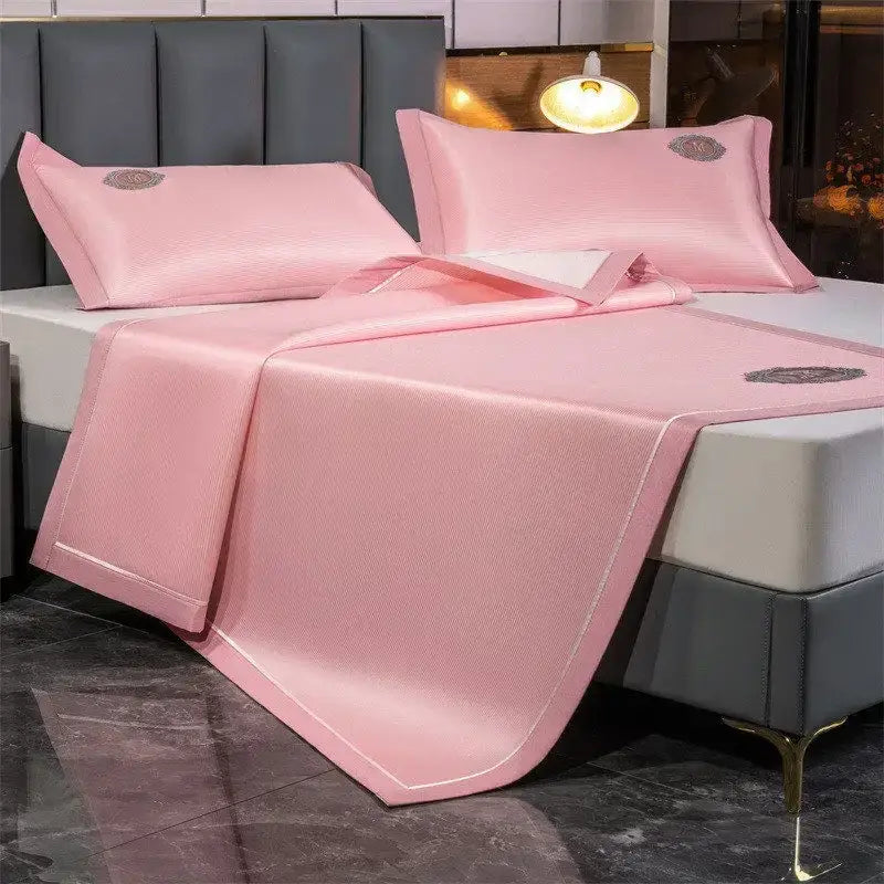 Silver carbon light cooling mat bedroom breathable bed sheet set