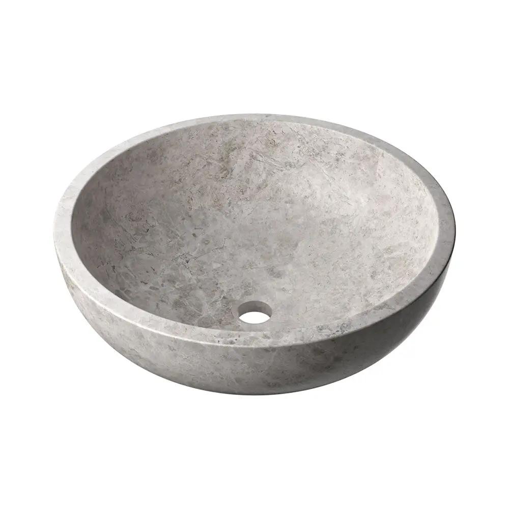 Silver Mystique Honed Vessel Marble Sink 18x6