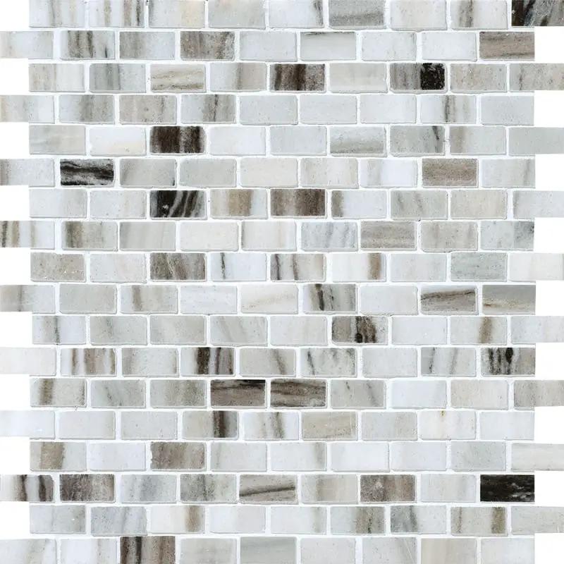 Silver Sky Honed 5/8x1 1/4 Marble Mosaics 12x12