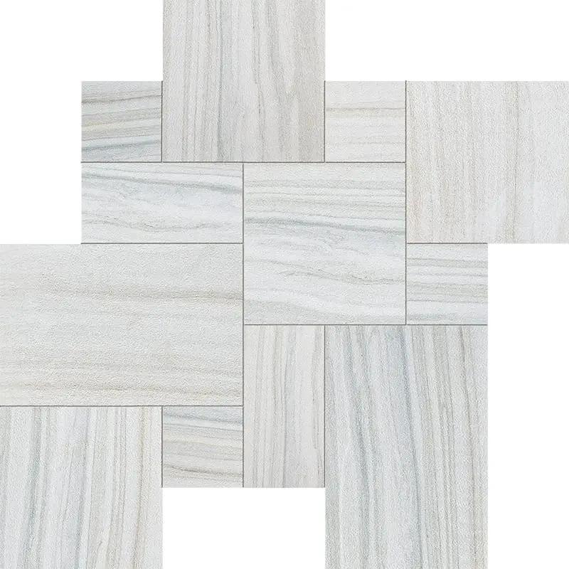 Silver Sky Renaissance Marble Pavers Versailles Pattern