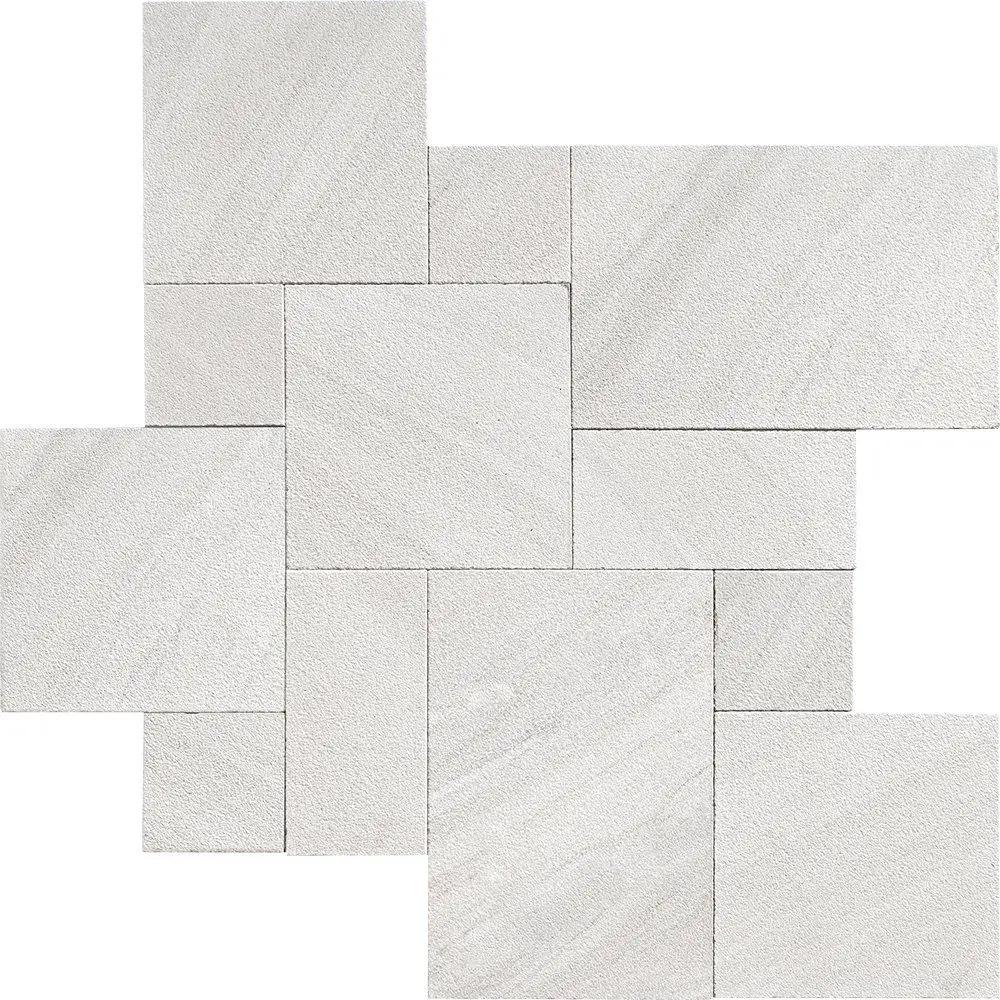 Silver Sky Textura Marble Pavers Versailles Pattern