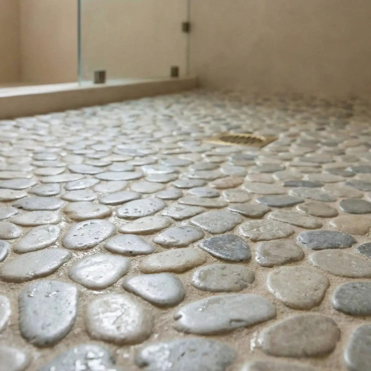 Silver Sky Tumbled Pebble Mosaics 12x12
