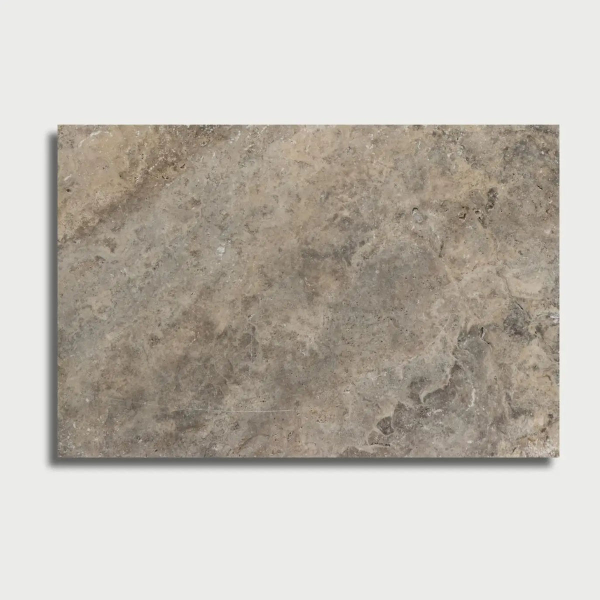 Silver Tumbled Bullnose Travertine Pool Coping 4x12, 1 1/4 in. Thick
